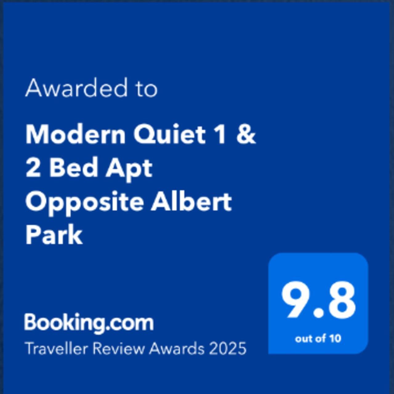 Modern Quiet 1 & 2 Bed Apt Opposite Albert Park Мельбурн Екстер'єр фото